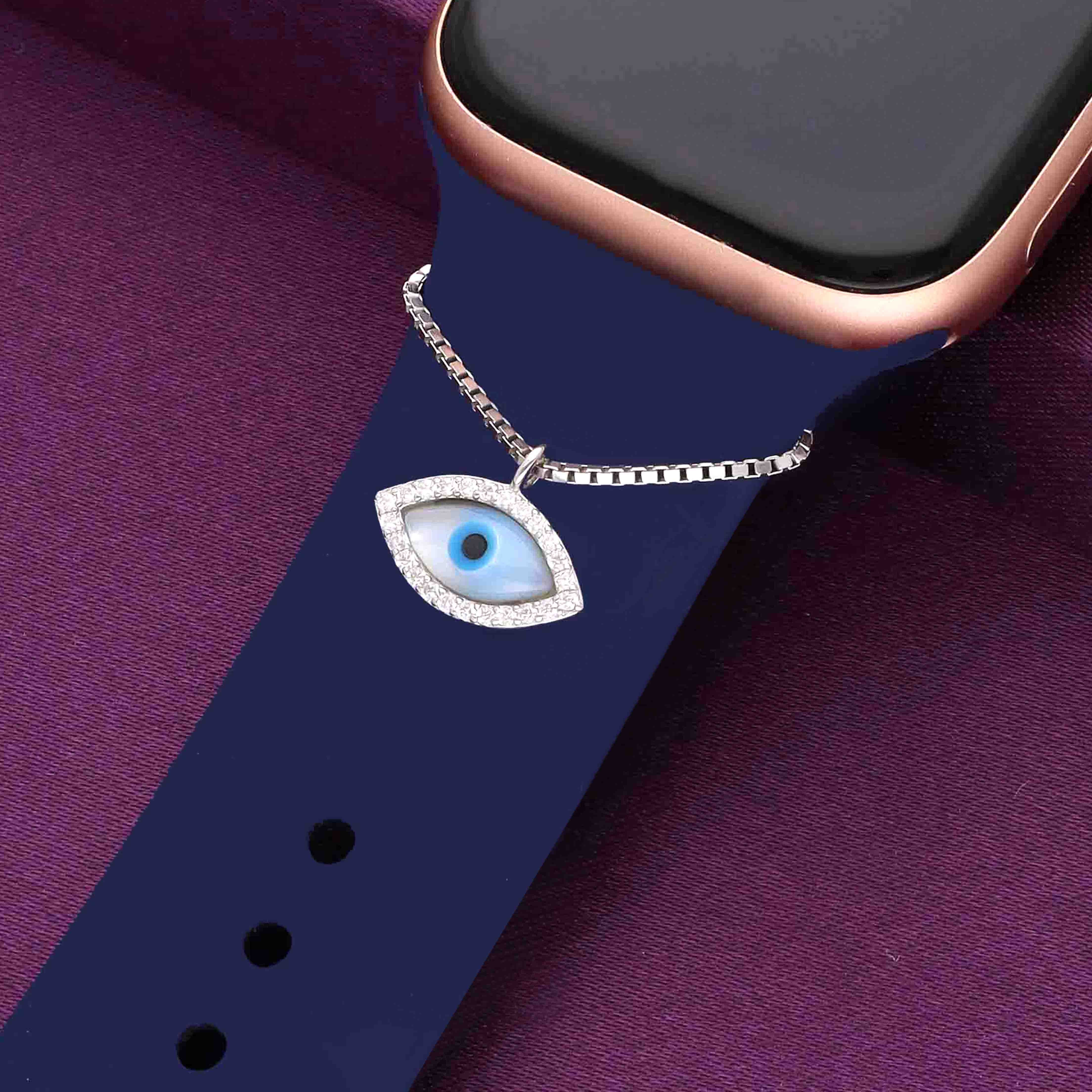 Sparkling Evil Eye Watch Charm