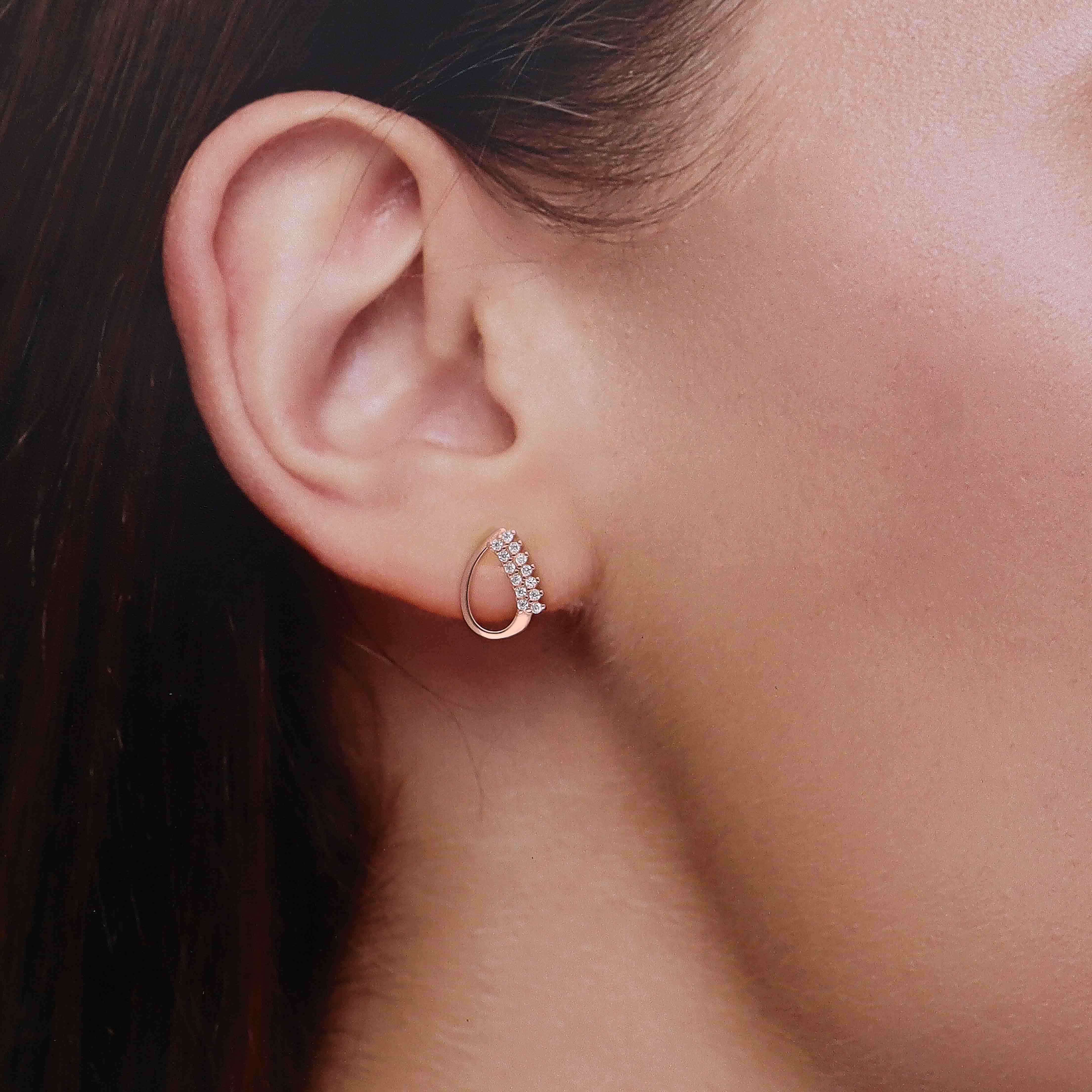 Classic Curve Silver Studs - Image 4