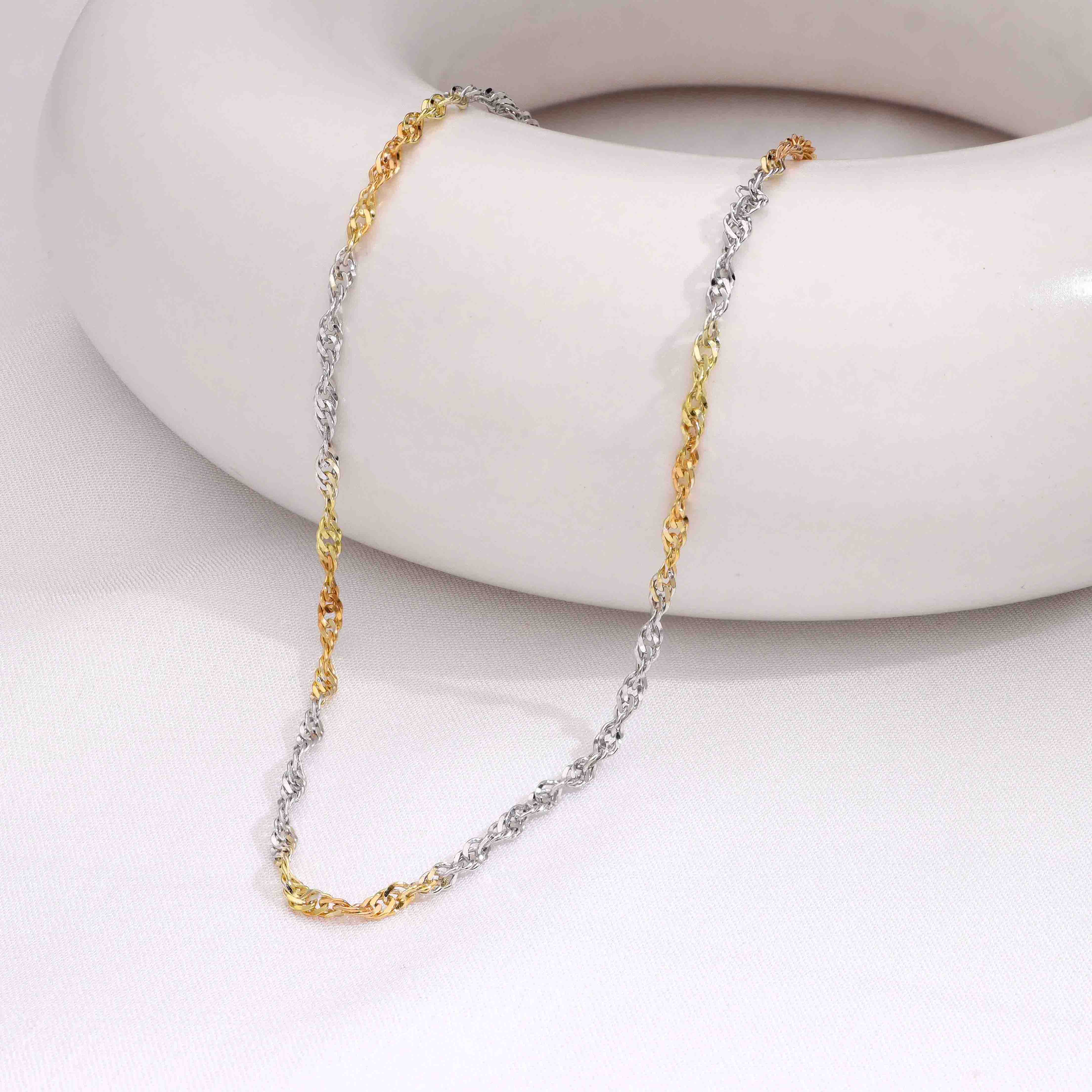 Sterling Silver Twirled Link Chain - Image 5