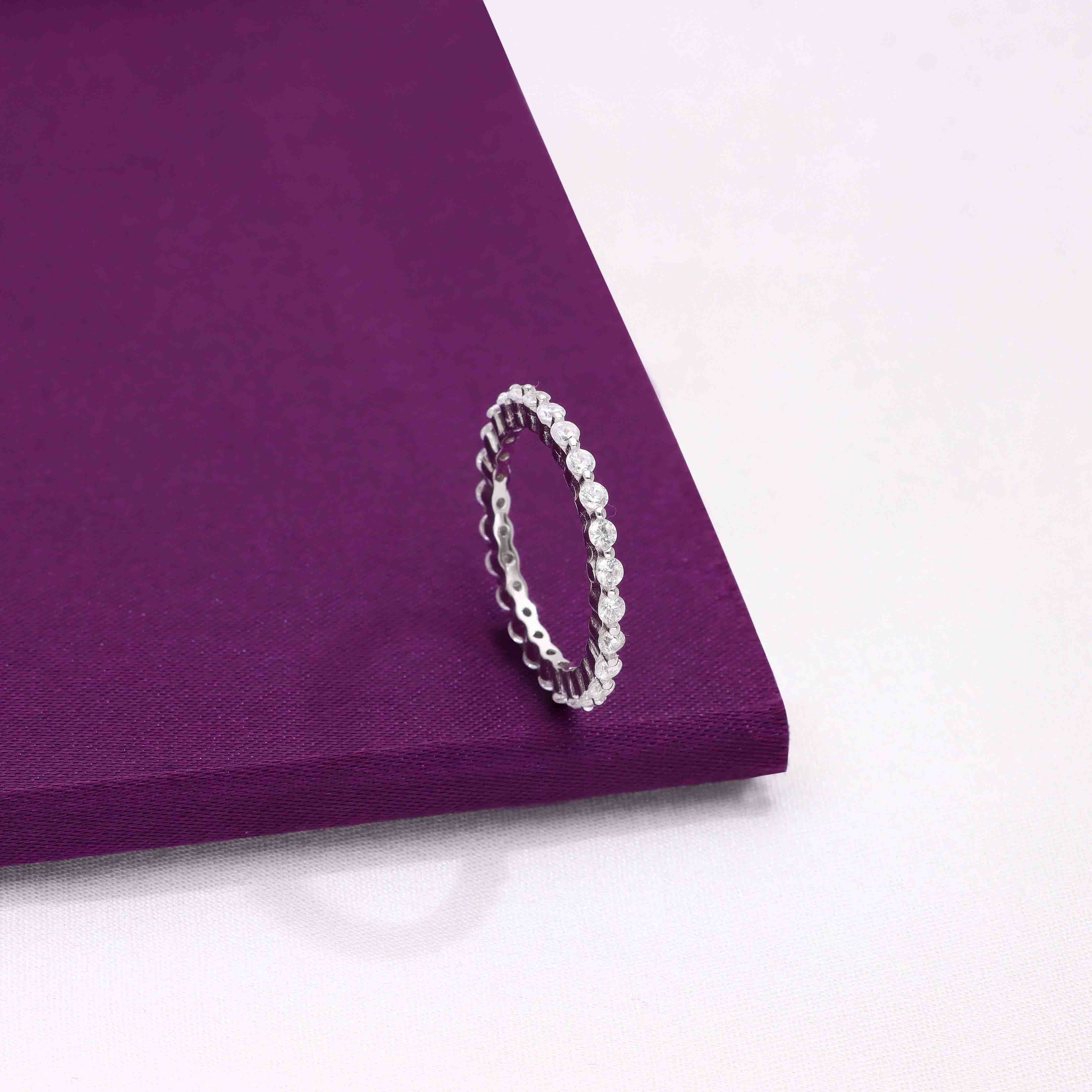 Elegant Sterling Silver Eternity Band - Image 5