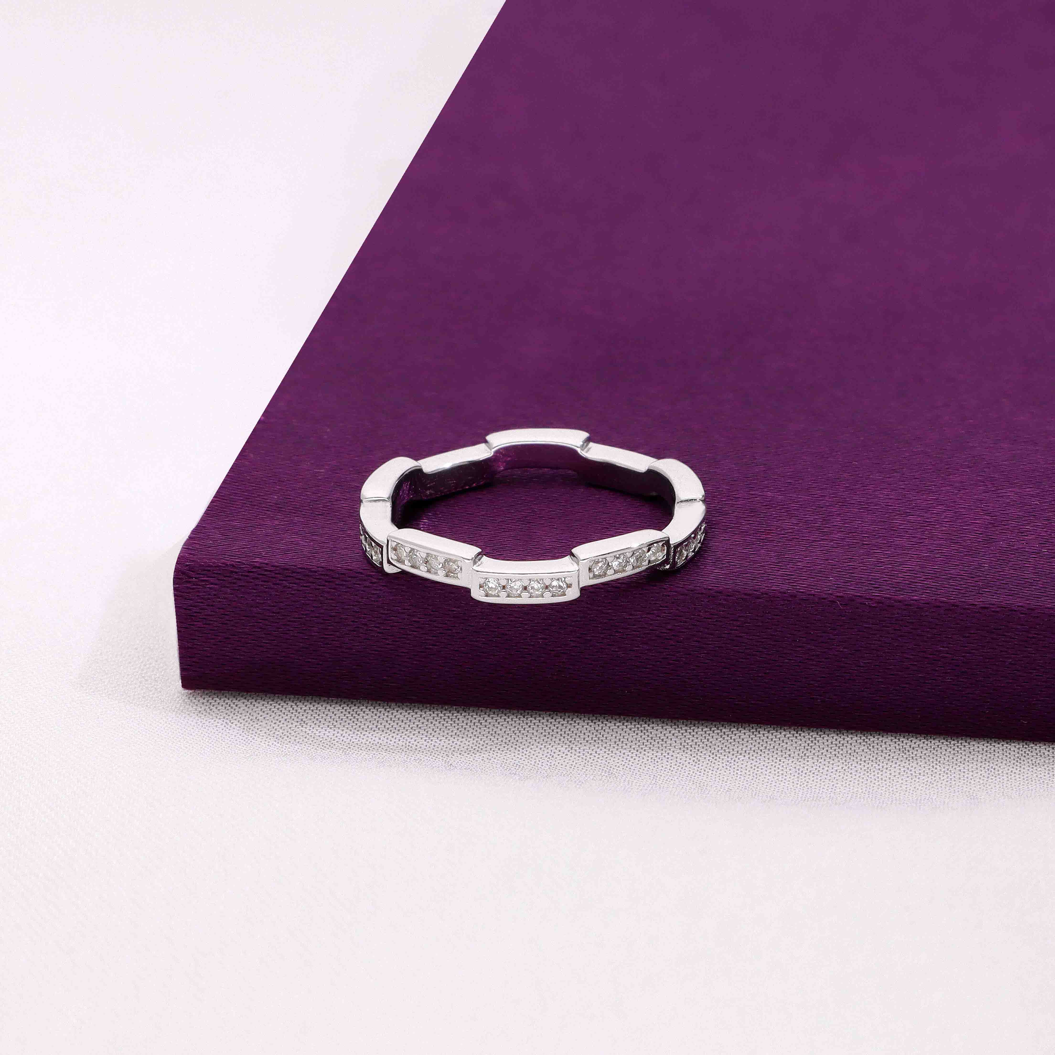 Sterling Silver Shine Bond Eternity Ring